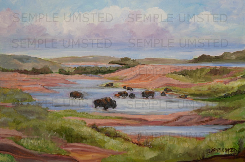 Ancestors Of The Red Earth (Giclée on Canvas)