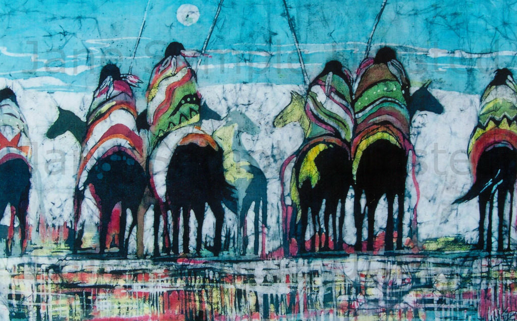 Blue Rain (Giclée on Canvas)