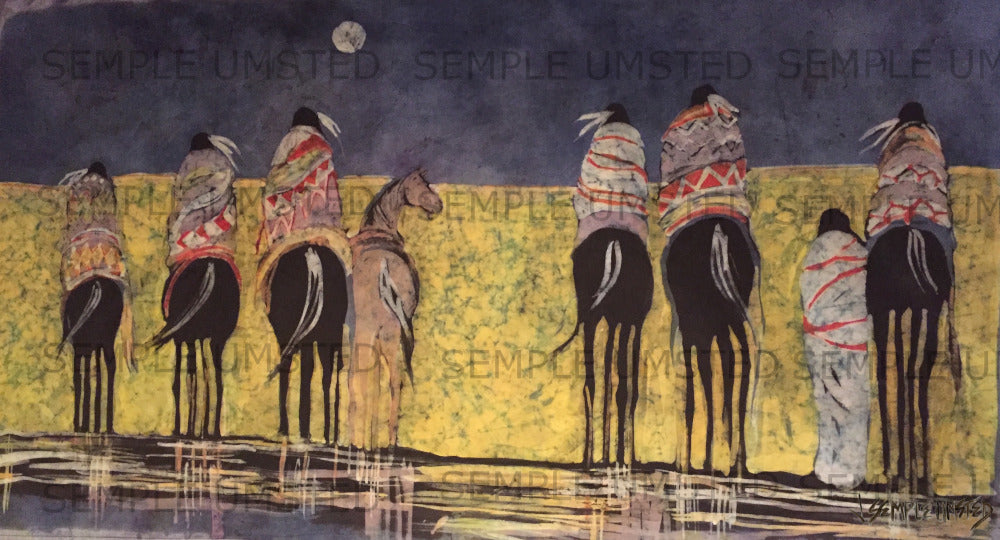 Crooked Night with Moon (Giclée on Canvas)