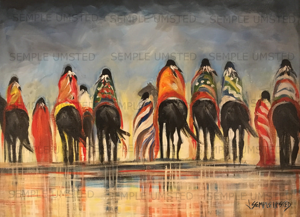 Leaving Home Stormy Night 1 (Giclée on Canvas)