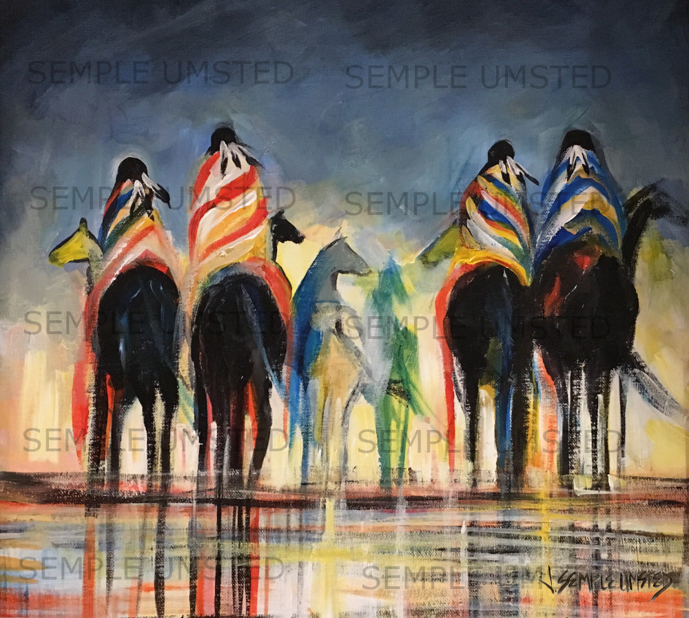 Leaving Home Stormy Night 2 (Giclée on Canvas)