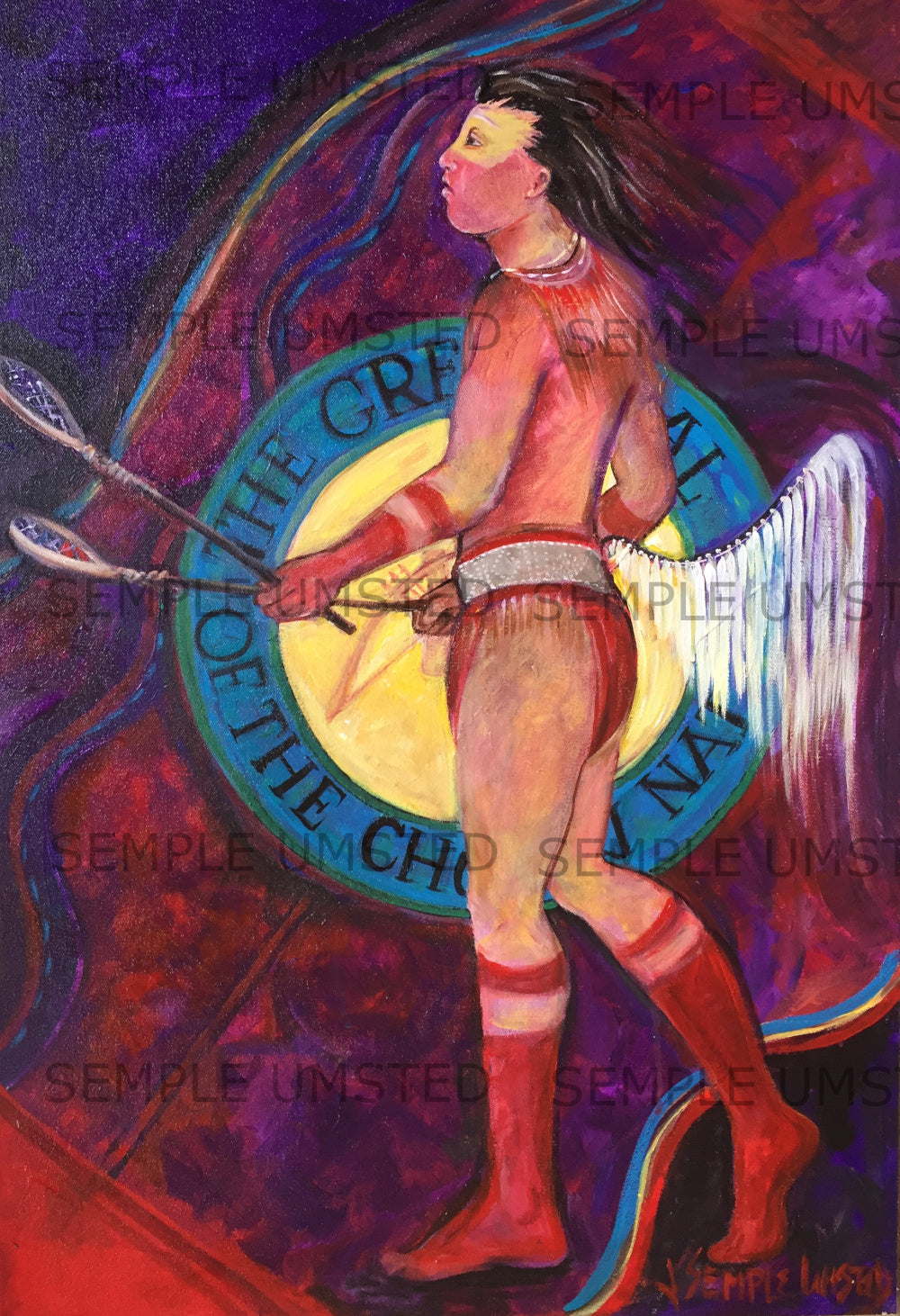 Purple Ishtaboli (Giclée on Canvas)