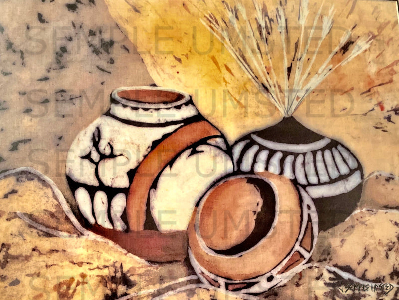 Santa Fe Pots (Giclée on Canvas)