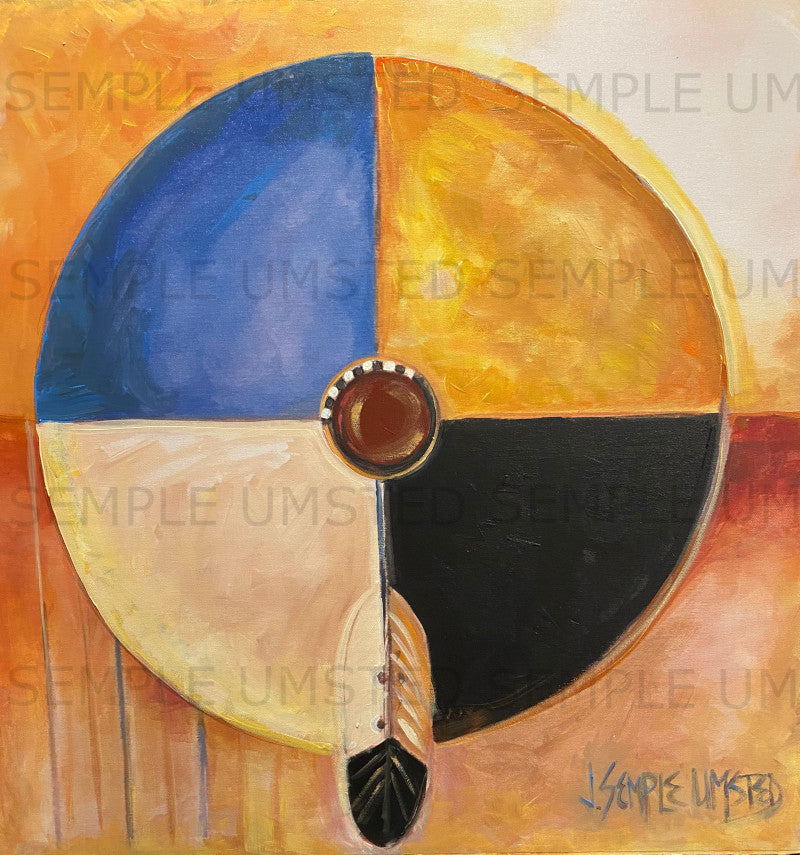 4 Directions Shield (Giclée on Canvas)