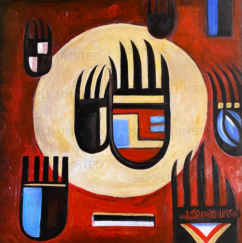 Bear Claw Medallion (Giclée on Canvas)