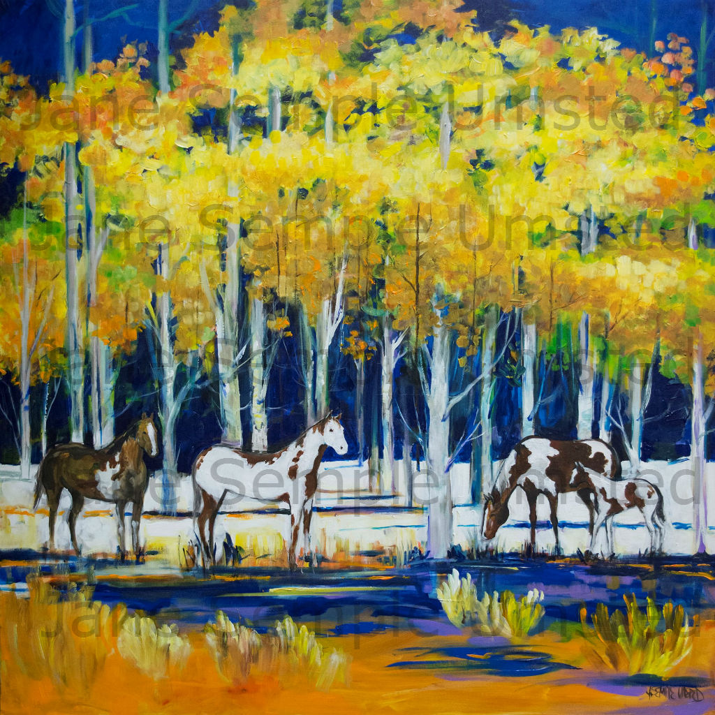 Choctaw Ponies (Giclée on Canvas)