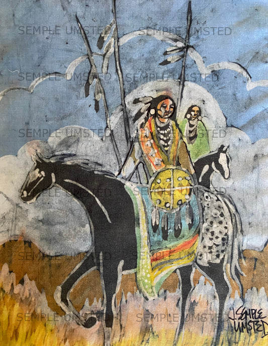 Black Horse Blue Sky (Giclée on Canvas)