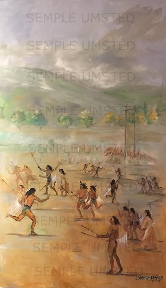 Choctaw Stickball Circa 1835 #1 (Giclée on Canvas)