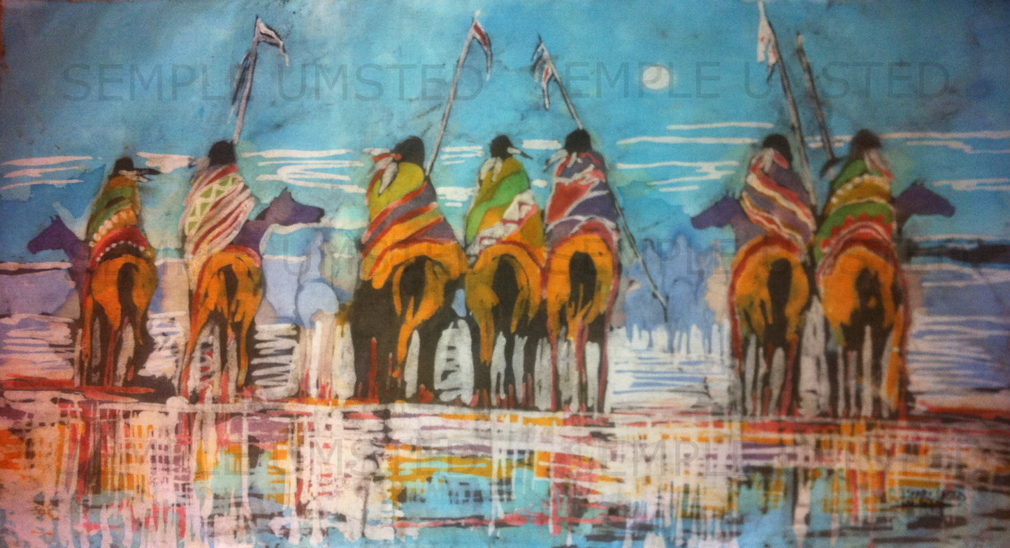 Horses In Reflection (Giclée on Canvas)
