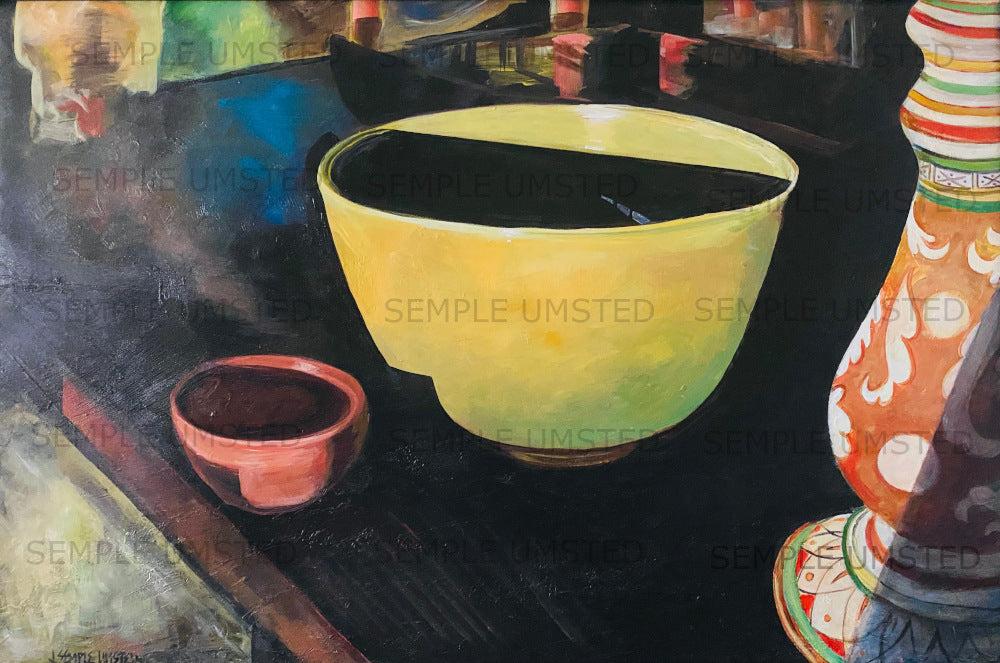 Sarahs Green Bowl (Giclée on Canvas)