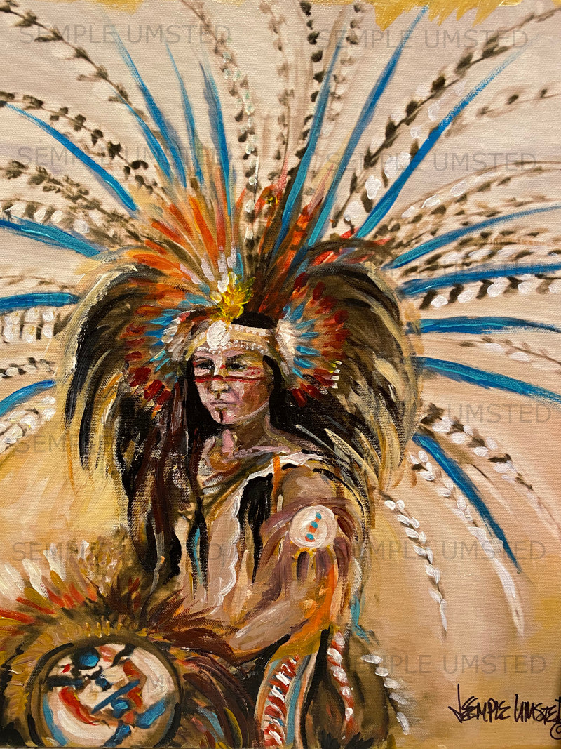 Aztec Dancer (Giclée on Canvas)