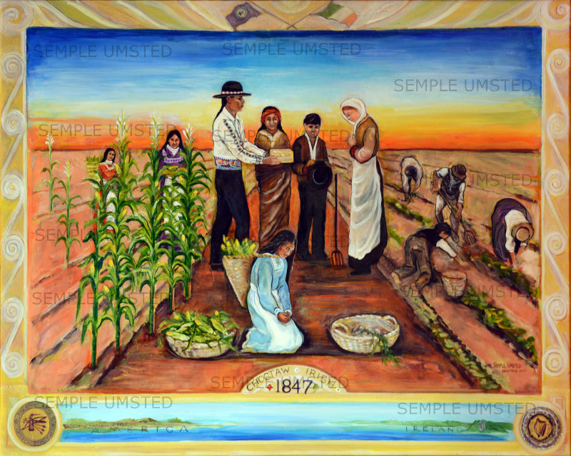 Choctaw Gift To The Irish (Giclée on Canvas)