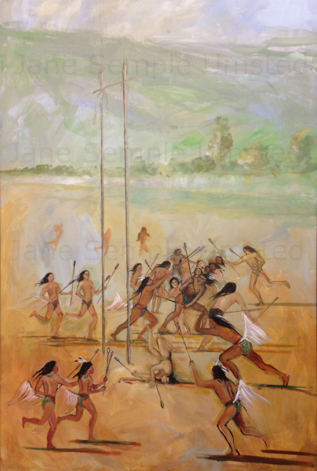 Choctaw Stickball Circa 1835 #2 (Giclée on Canvas)