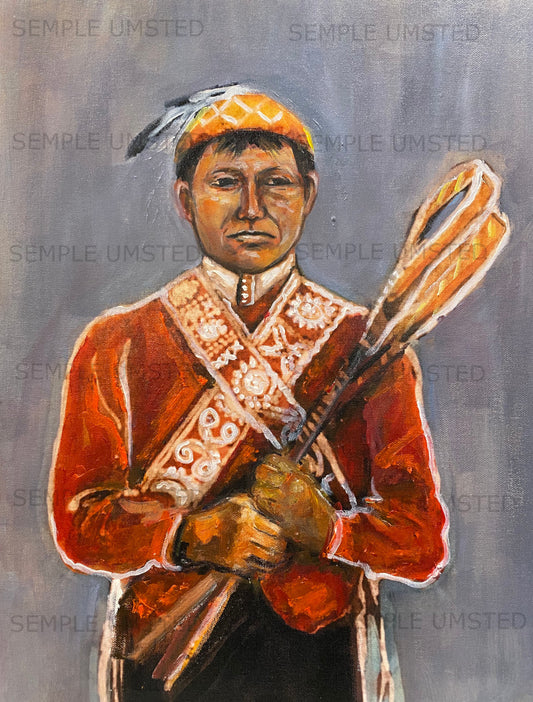 Choctaw Stickball Player (Giclée on Canvas)