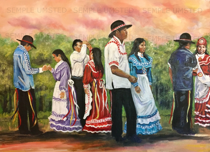 Choctaw Wedding Dance (Giclée on Canvas)